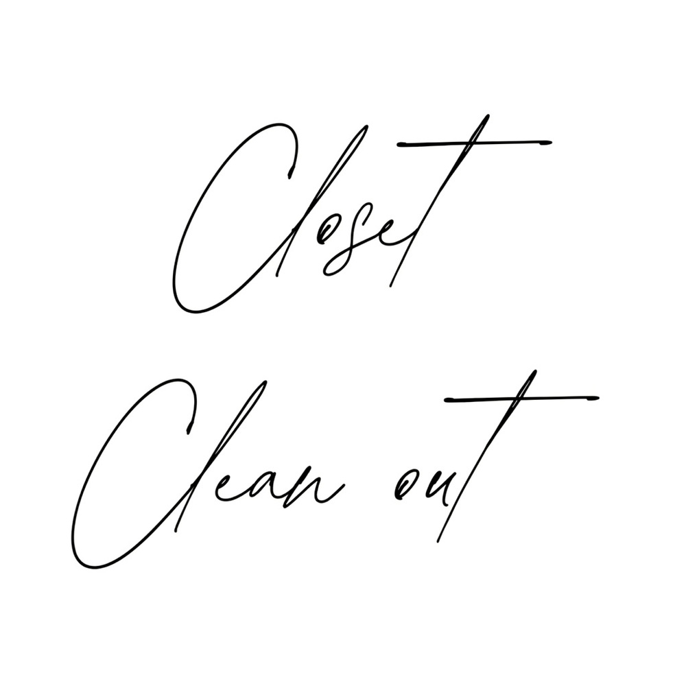 Closet clean out!